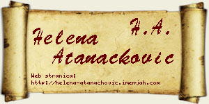 Helena Atanacković vizit kartica